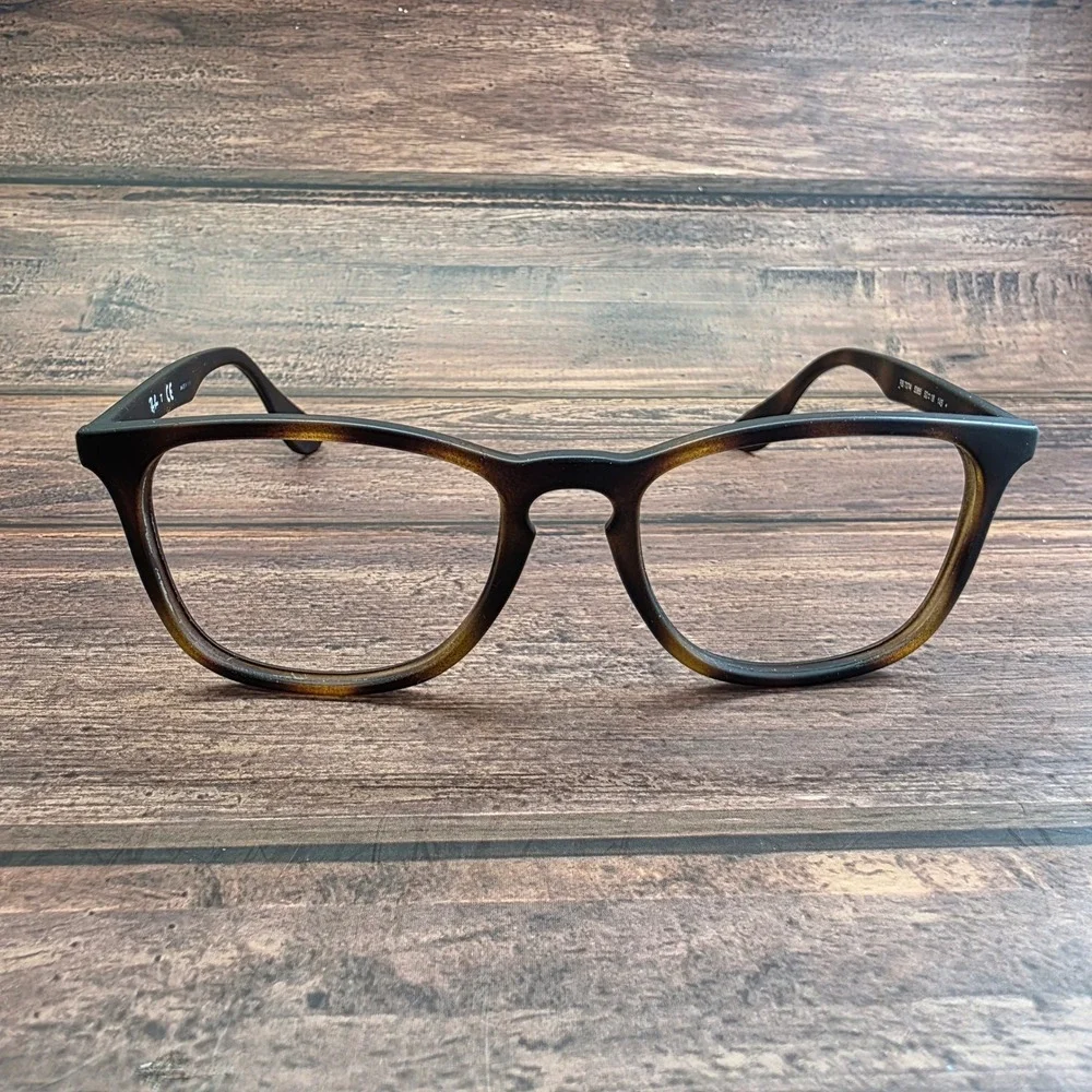 Ray-Ban RB 7074 5365 Matte Tortoise Square Eyeglasses Frames 52-18-145